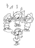 A coloring page of little einstein
